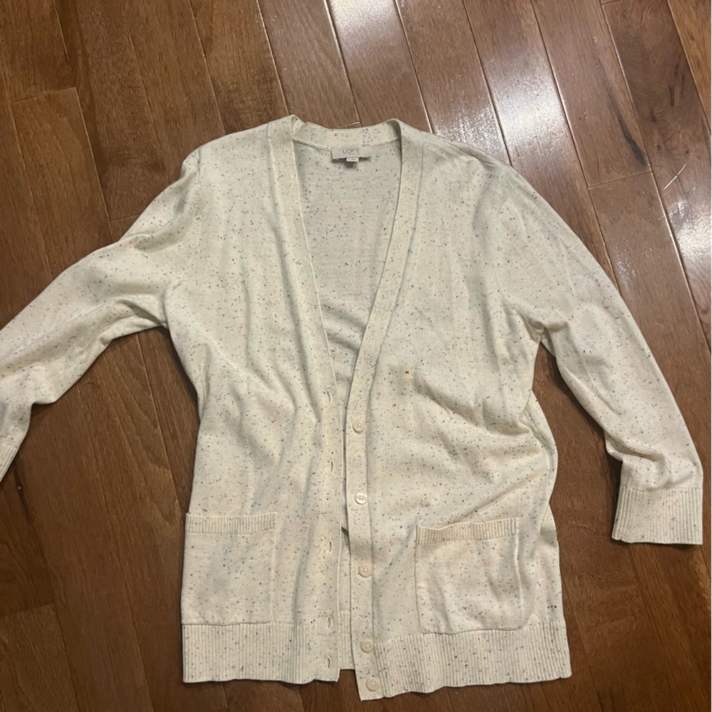 LOFT Multicolor Speckled Knit Top